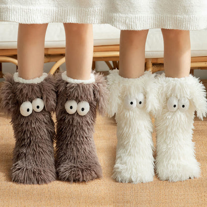 Aure Paris Plus Size Fluffy Monster Indoor Slipper Socks