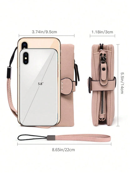 Women's RFID Tri-Fold Wallet with Card Slots & Zip Coin Pocket