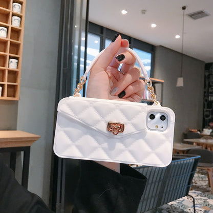 Luxury Quilted Crossbody Card Holder Case for iPhone
