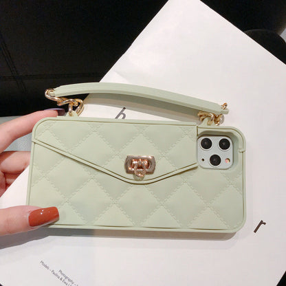 Luxury Quilted Crossbody Card Holder Case for iPhone