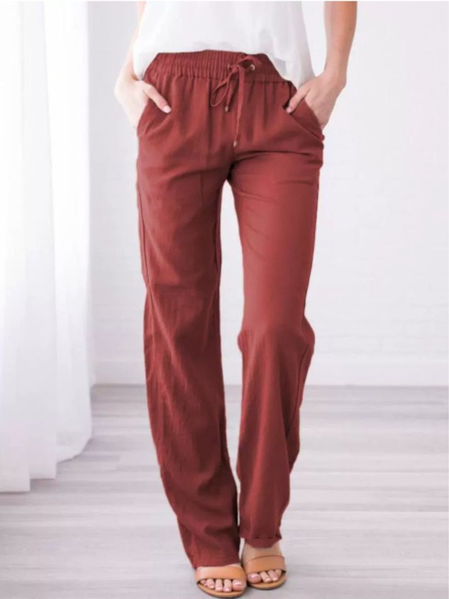 Women Plain Long Pants Casual Spring/Fall Trousers