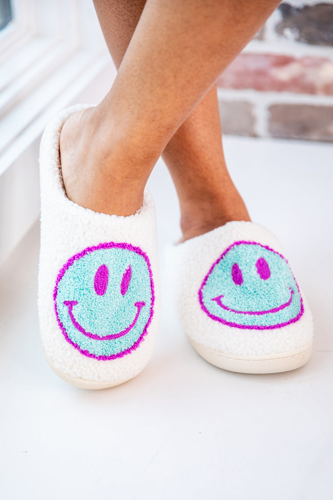 Green Smiley Slippers