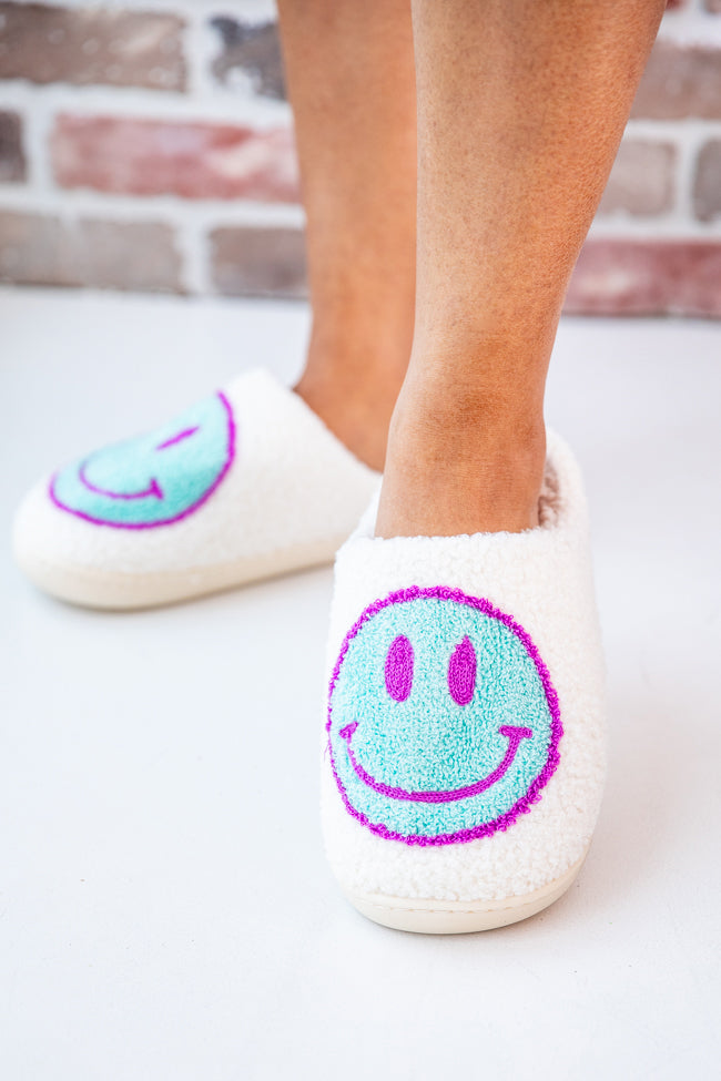 Green Smiley Slippers