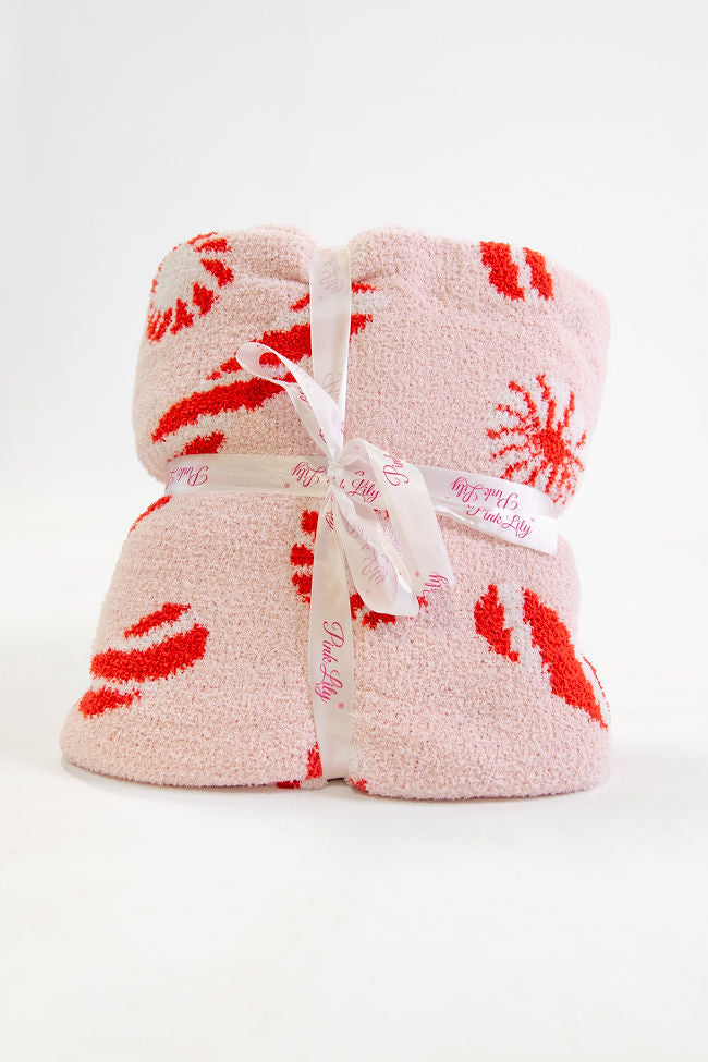 Make Me Believe Candy Canes Blanket DOORBUSTER