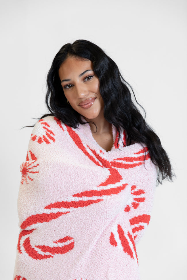 Make Me Believe Candy Canes Blanket DOORBUSTER