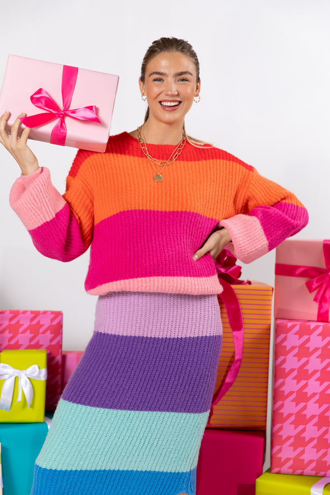 Coming Together Multi Color Striped Sweater