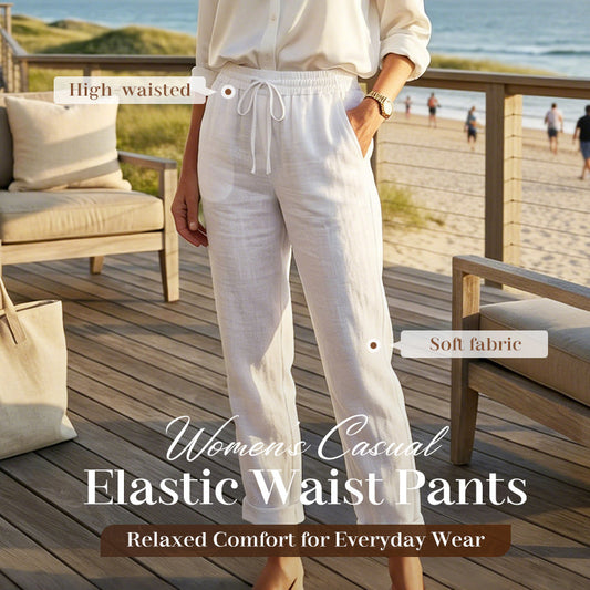 40% OFF🏖️Women's Elastic Waist Cotton Linen Casual Pants