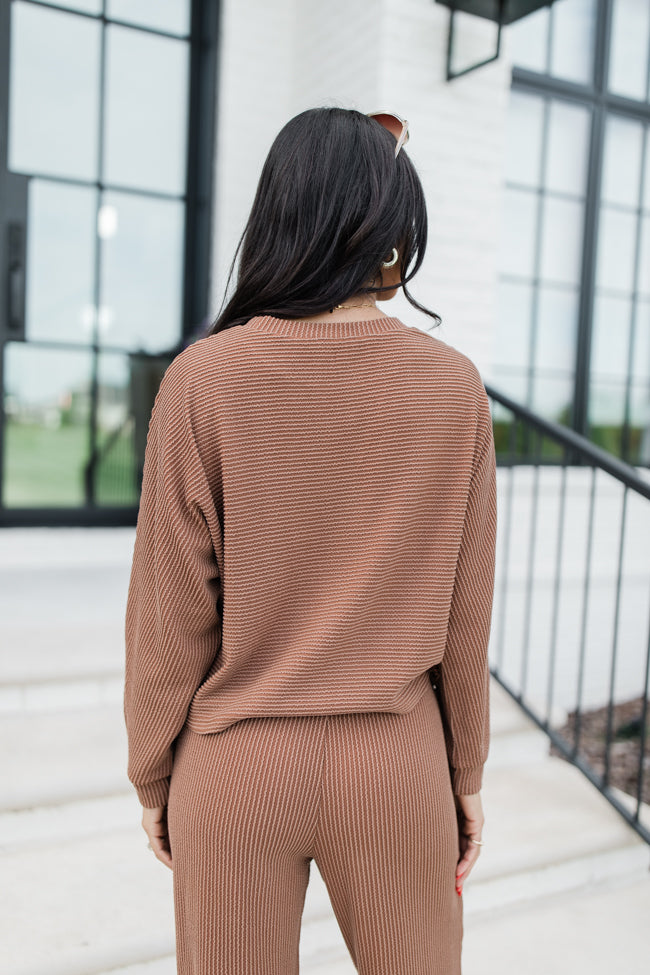 Any Occasion Mocha Ribbed Knit Set FINAL SALE