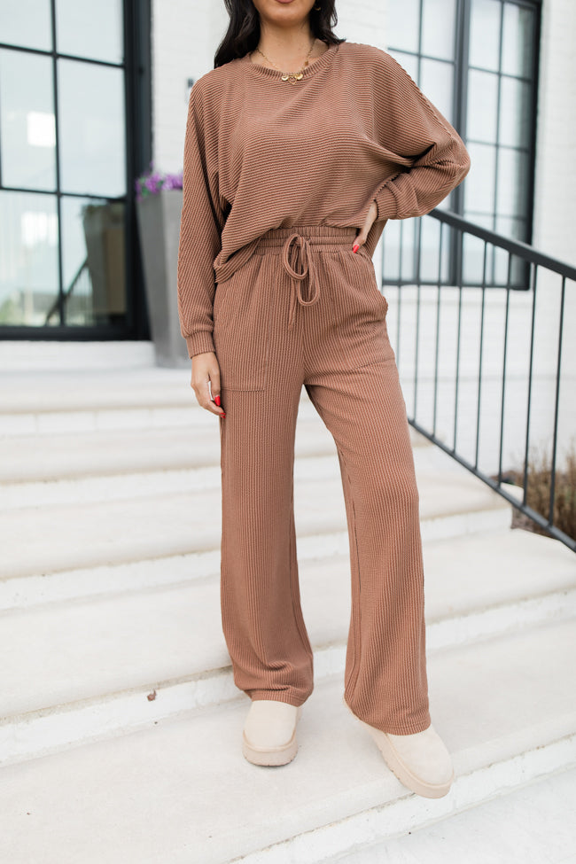 Any Occasion Mocha Ribbed Knit Set FINAL SALE