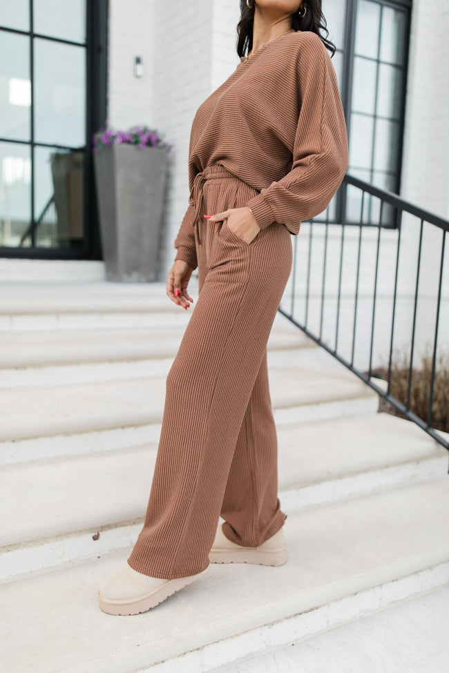 Any Occasion Mocha Ribbed Knit Set FINAL SALE