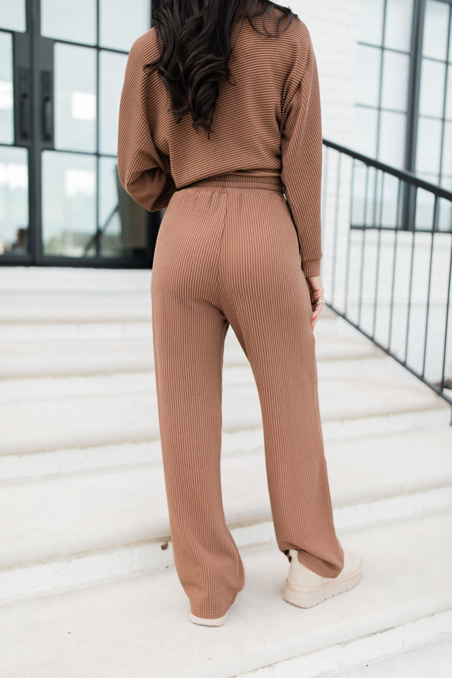 Any Occasion Mocha Ribbed Knit Set FINAL SALE