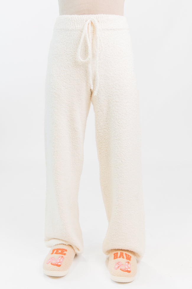 Dawn Ivory Fuzzy Lounge Pants Emily Fauver X Pink Lily