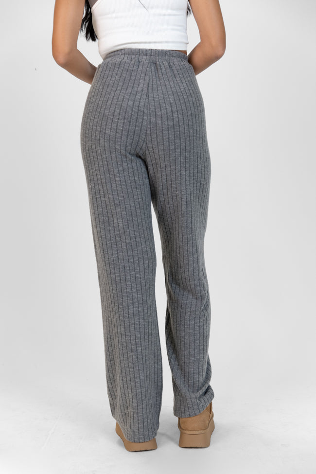 Comfort Zone Charcoal Ribbed Lounge Pants