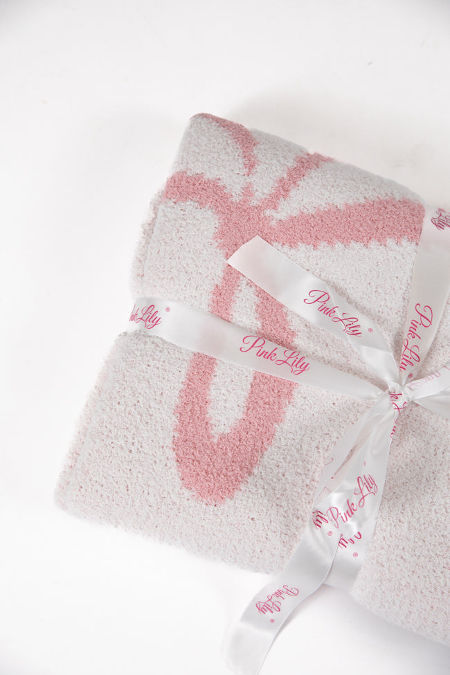 Make Me Believe Pink Bow Blanket DOORBUSTER