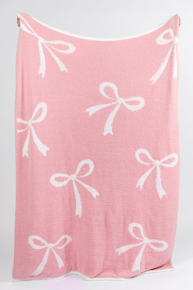 Make Me Believe Pink Bow Blanket DOORBUSTER