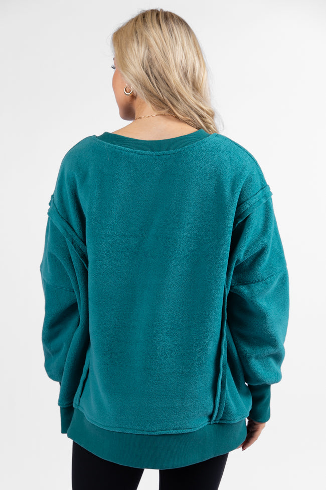 Scouted Out Jade Oversized Fleece Sweatshirt DOORBUSTER- Coming Soon