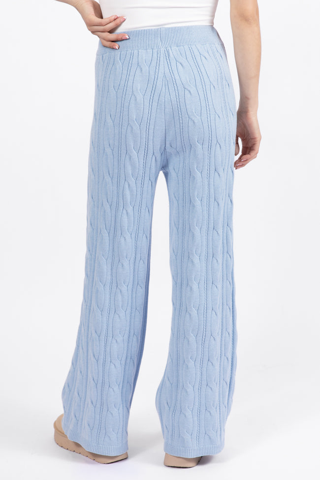 Forever Winter Light Blue Cable Knit Sweater Lounge Pants DOORBUSTER