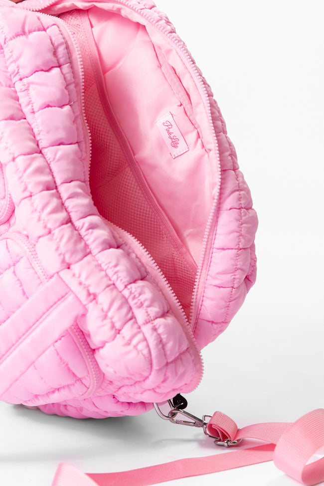 Light Pink Quilted Carry All Bag DOORBUSTER- Coming Soon