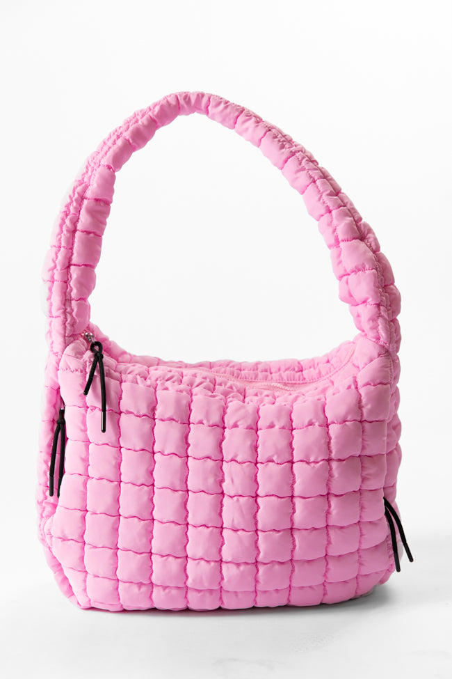 Light Pink Quilted Carry All Bag DOORBUSTER- Coming Soon