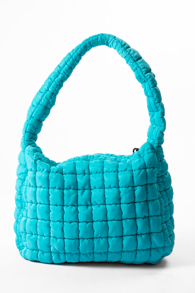 Turquoise Blue Quilted Carry All Bag DOORBUSTER- Coming Soon