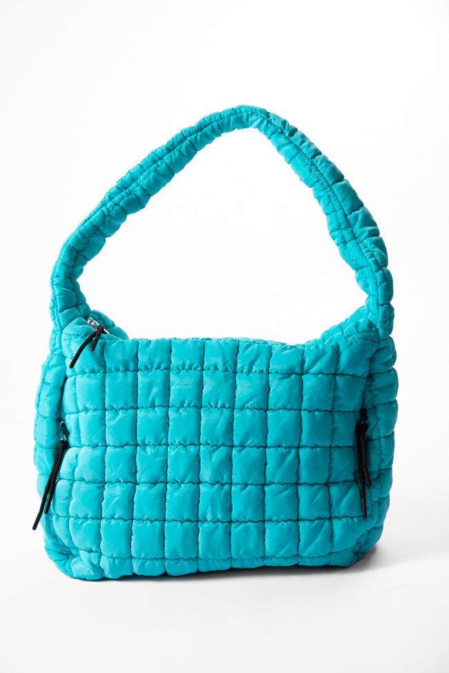 Turquoise Blue Quilted Carry All Bag DOORBUSTER- Coming Soon