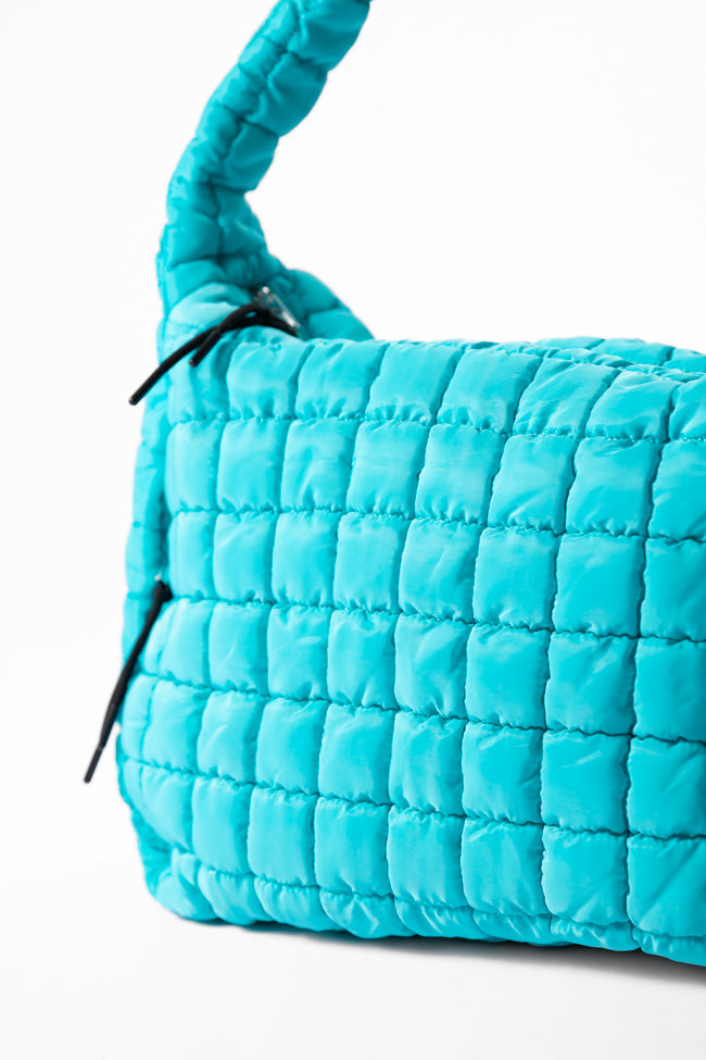 Turquoise Blue Quilted Carry All Bag DOORBUSTER- Coming Soon