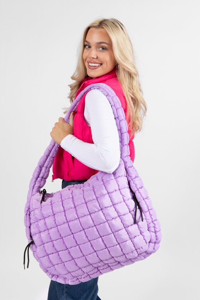 Lilac Quilted Carry All Bag DOORBUSTER- Coming Soon