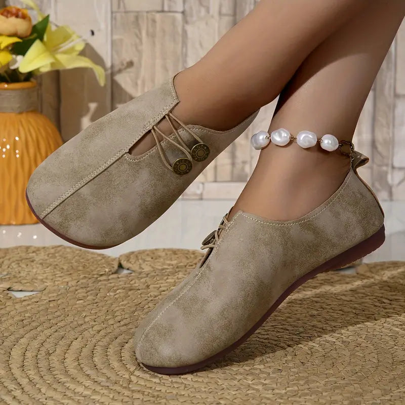 Women's Soft Sole Buckle Flats
