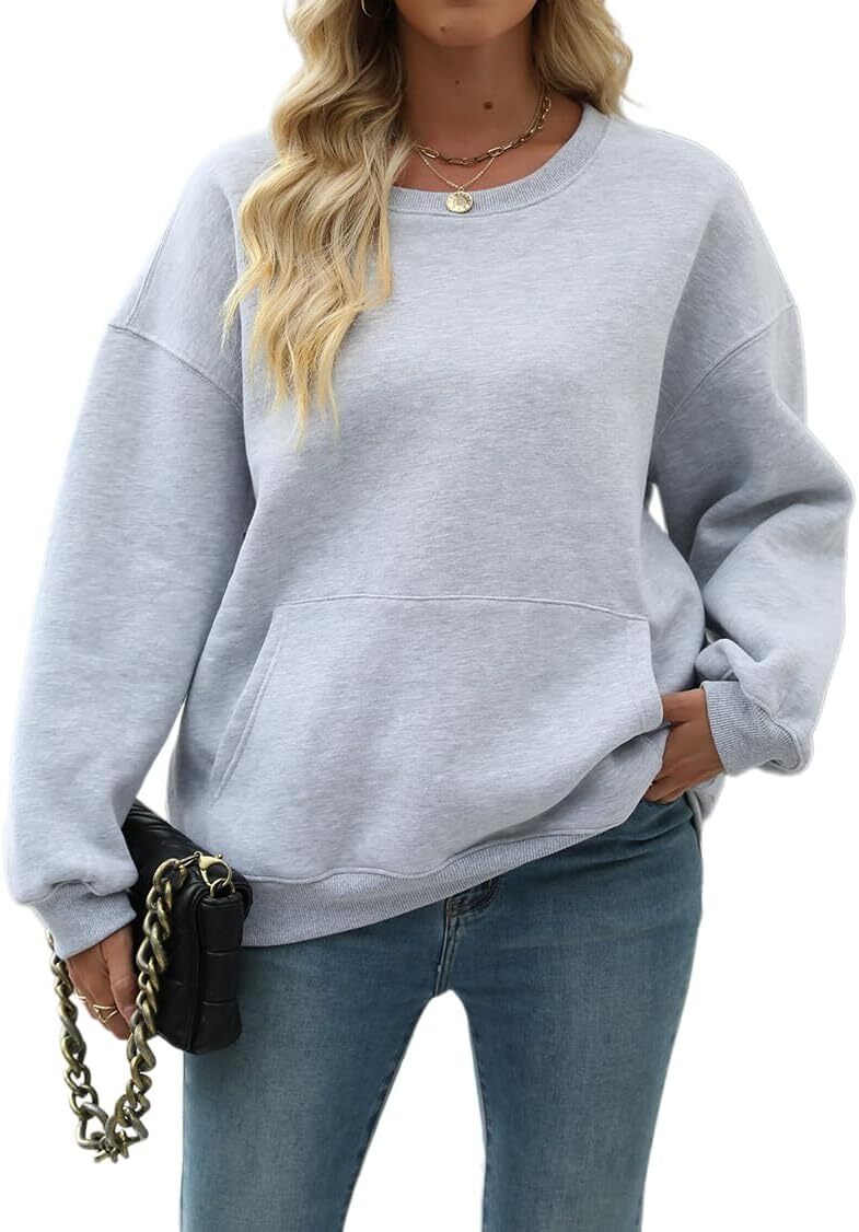 Womens Long Sleeve Sweatshirt with Pocket