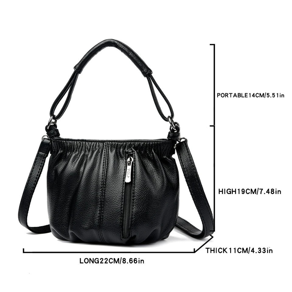 PU Leather Small Shoulder Bag – Casual Crossbody Purse for Women