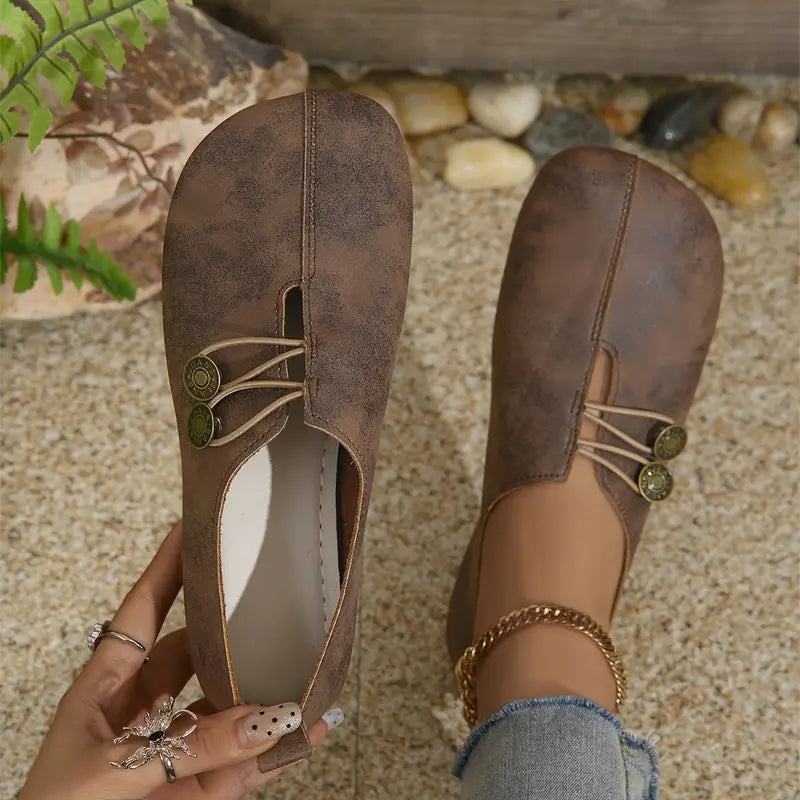 Women's Soft Sole Buckle Flats