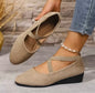 Closed Wedge Heel Ballerina Flats