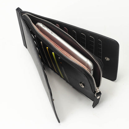 Unisex Long Wallet Zipper Pocket 1 zipper slot , 26 card slot