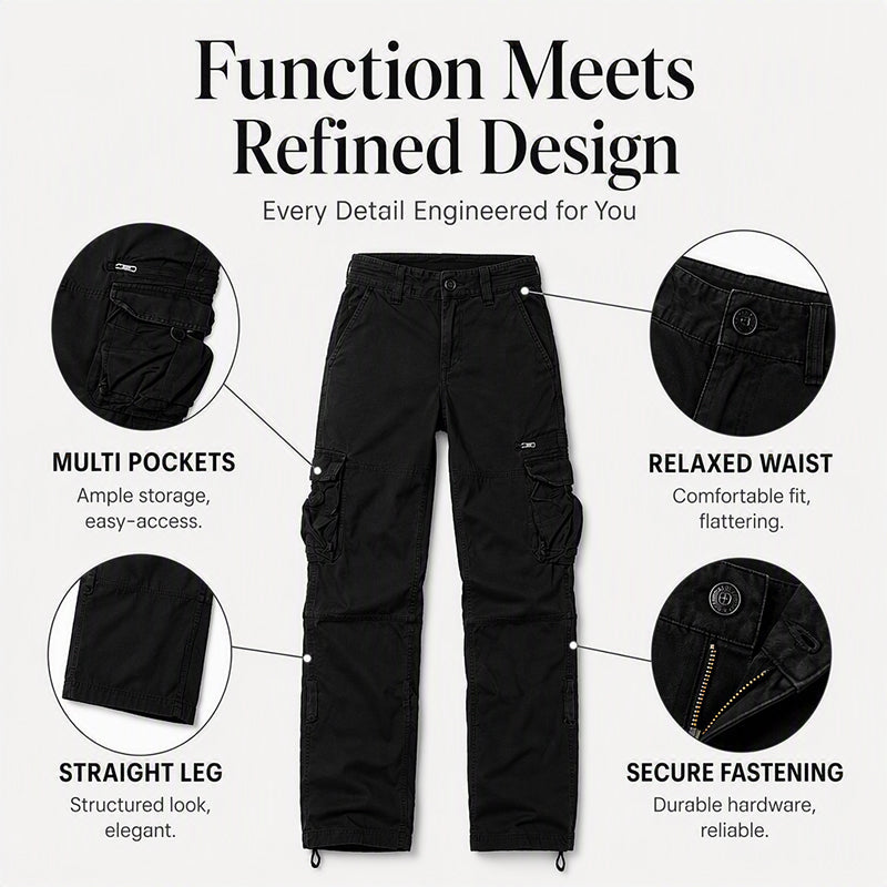 ✨Women's Vintage Wide Leg Cargo Pants