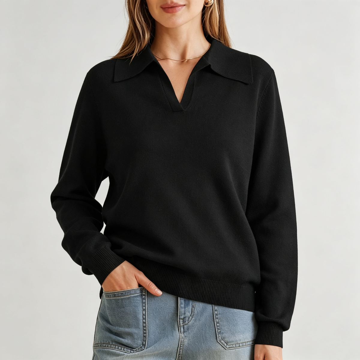 Aure Paris V-Neck Knit Sweater