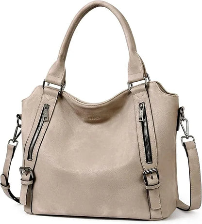 👜CLUCI Vegan Leather Large Handbags Tote Purse Shoulder Bag with Adjustable Strap