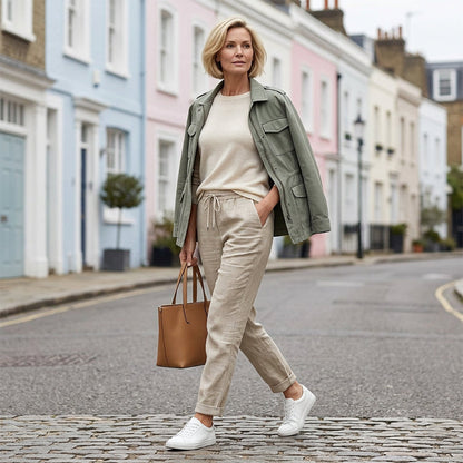 40% OFF🏖️Women's Elastic Waist Cotton Linen Casual Pants