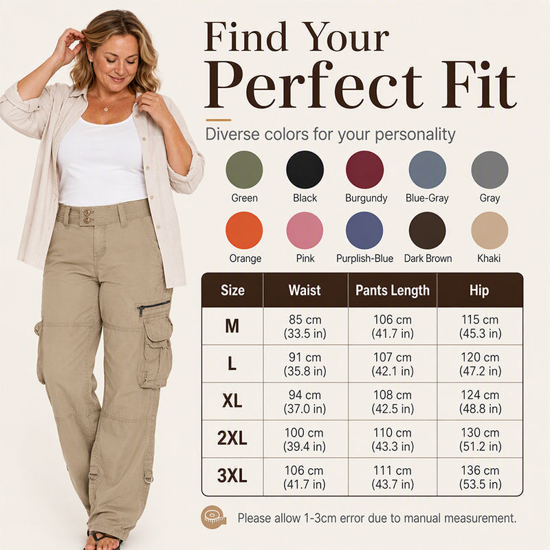 ✨Women's Vintage Wide Leg Cargo Pants