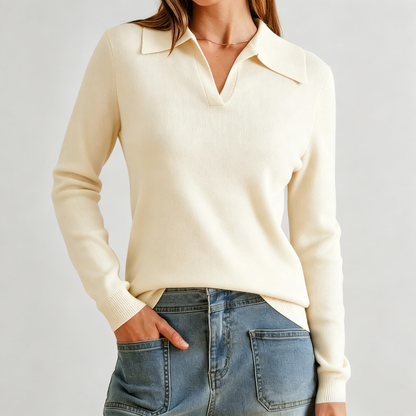 Aure Paris V-Neck Knit Sweater