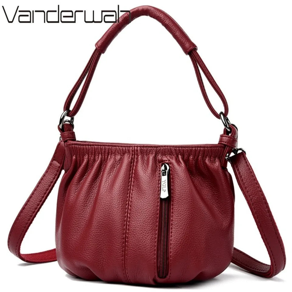 PU Leather Small Shoulder Bag – Casual Crossbody Purse for Women