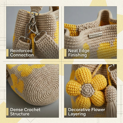 Textile Floral Purse Bag
