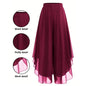 Women's Asymmetrical Chiffon Wide-Leg Pants