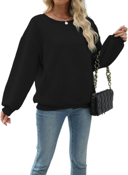 Womens Long Sleeve Sweatshirt with Pocket