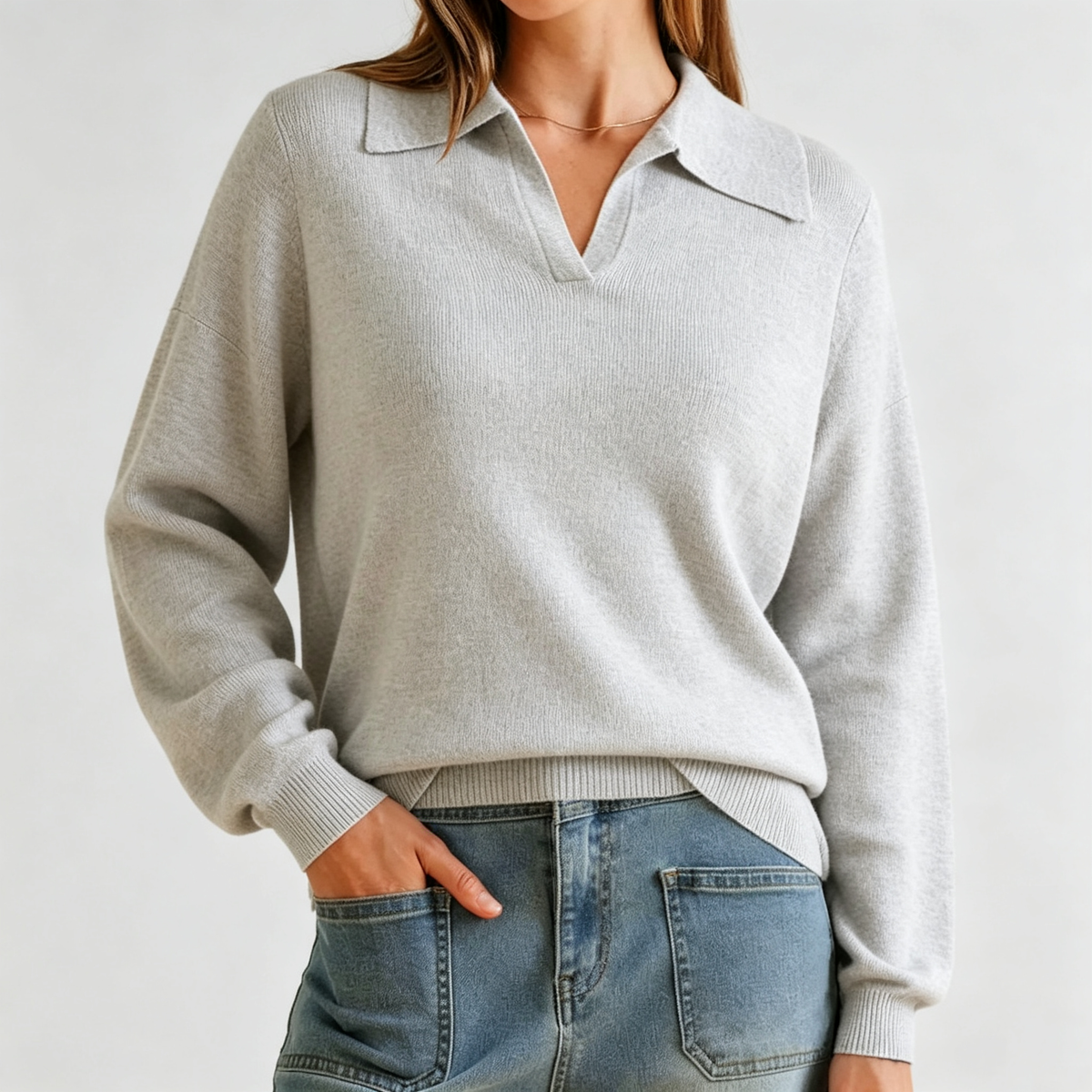 Aure Paris V-Neck Knit Sweater