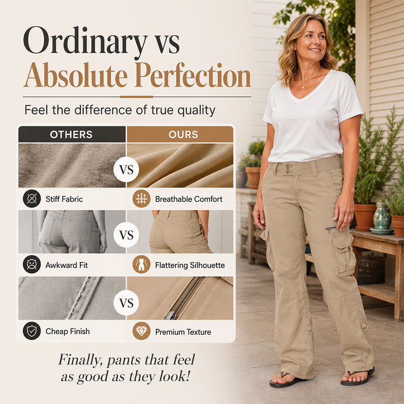 ✨Women's Vintage Wide Leg Cargo Pants
