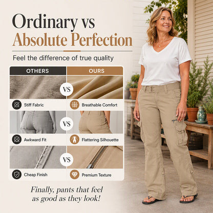 ✨Women's Vintage Wide Leg Cargo Pants