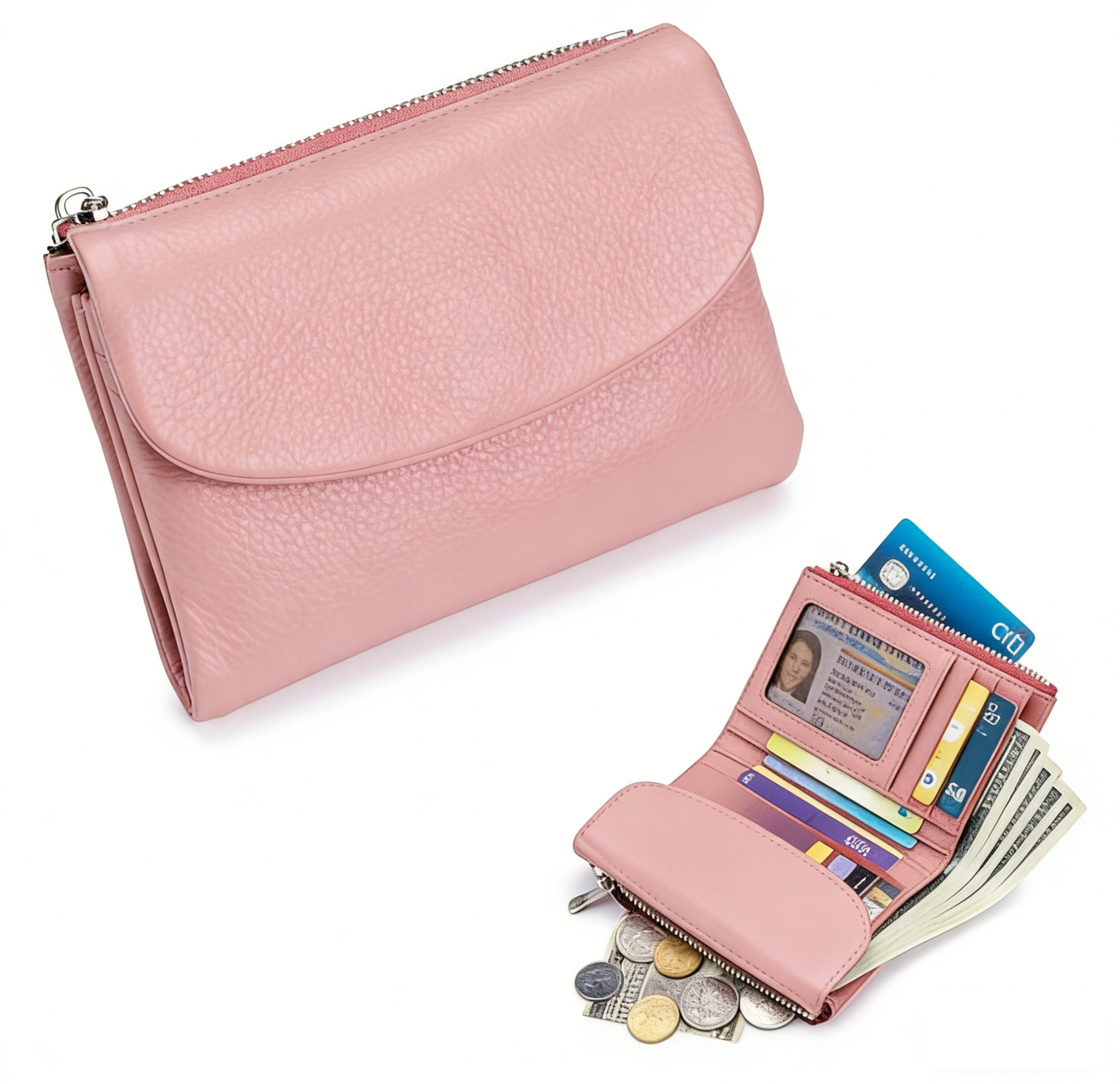 Last Day 49% OFF Unisex Pebble Leather Wallet Buy 2 Get Free Shipping Today