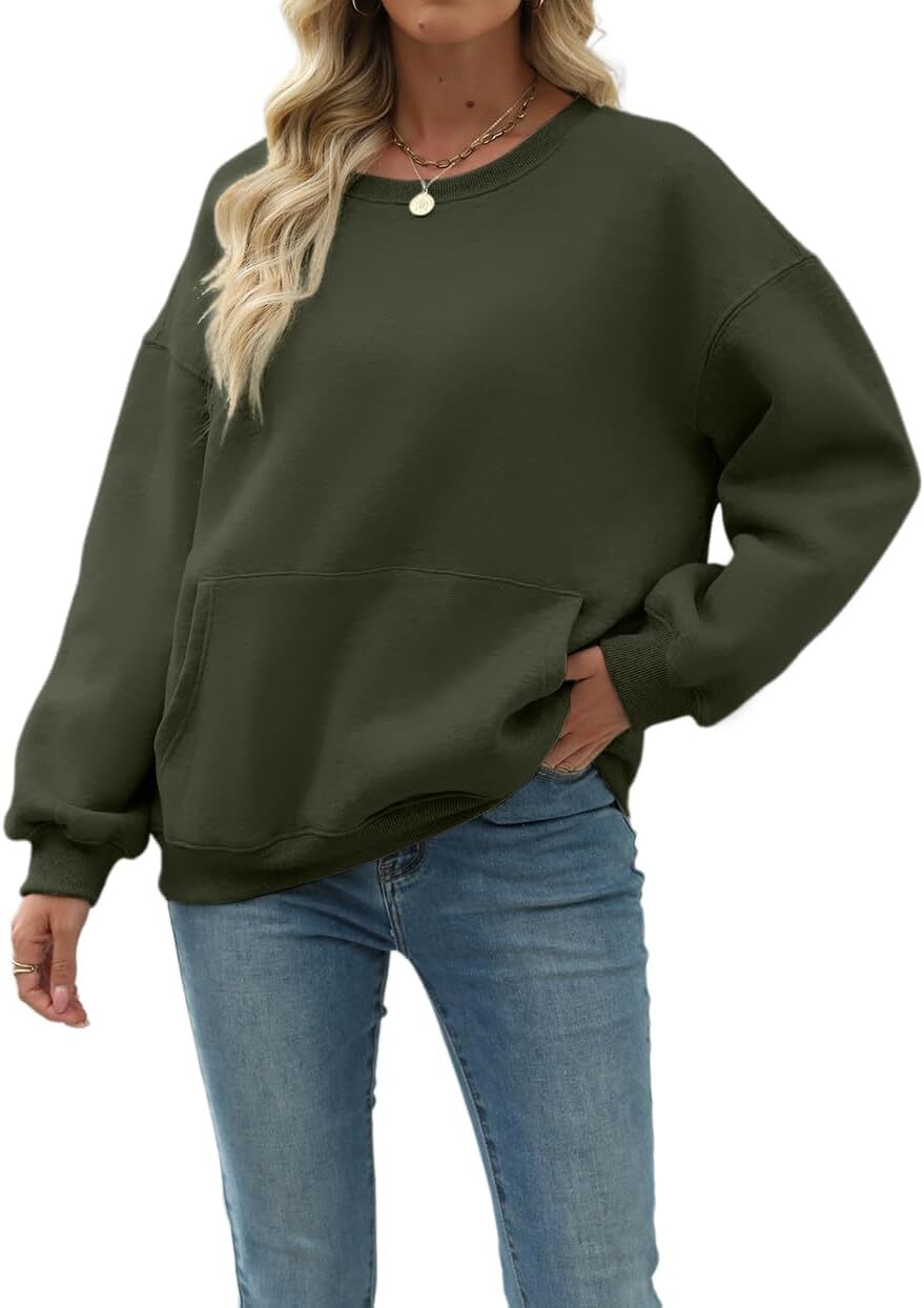 Womens Long Sleeve Sweatshirt with Pocket