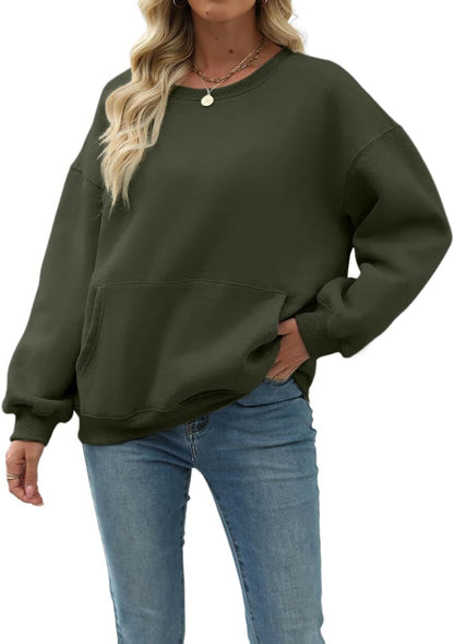 Womens Long Sleeve Sweatshirt with Pocket