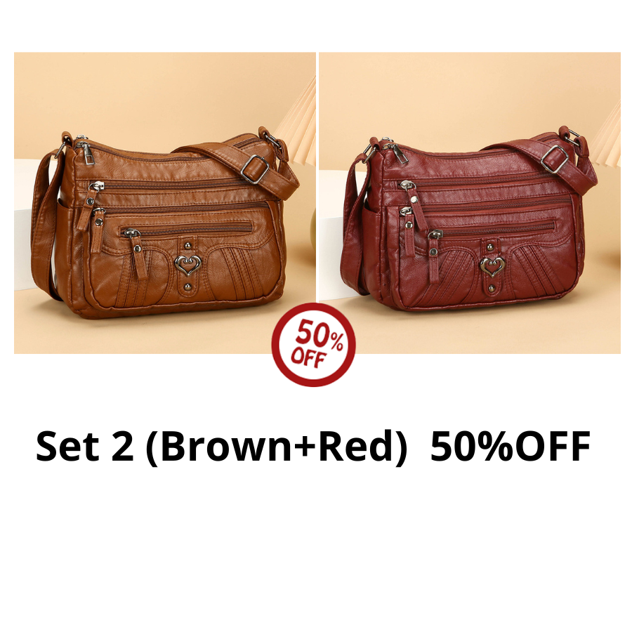 🔥50% OFF! ✨Women's Leather Crossbody Bag – Versatile Multi-Function Purse for Everyday Use